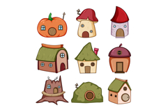 gnome house set cartoon Product Image 1