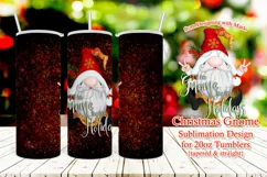 I'll be Gnome of the Holidays 20oz Christmas Tumbler Wrap Product Image 1