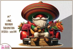 Cinco De Mayo Gnome png, Sombrero Gnome Floral Truck png Product Image 1