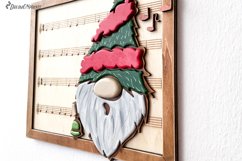 Christmas sign laser cut design with gnome singing Jingle Bells 