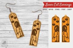 Gnome Laser Cut Earrings SVG 1 Product Image 1