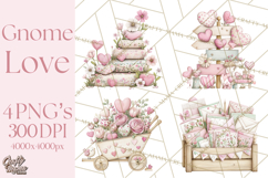 Valentine Gnome Clipart PNG, Gnome Girl Valentine Clip Art Product Image 1