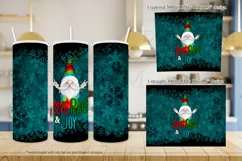 Gnome Love Peace & Joy 20oz Christmas Tumbler Sublimation Product Image 2