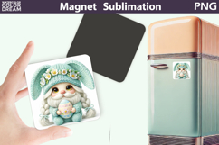 Easter Gnome Magnet Design | Spring Bunny Hat Sublimation Product Image 1