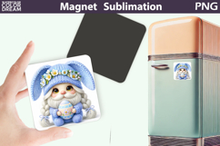 Easter Gnome Magnet Design | Spring Bunny Hat Sublimation Product Image 1