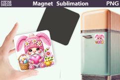Easter Gnome Magnet Design | Spring Bunny Hat Sublimation Product Image 1