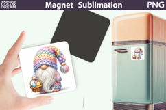 Easter Gnome Magnet Design | Gnome Spring Sublimation Product Image 1