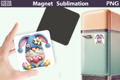 Easter Gnome Magnet Design | Spring Bunny Hat Sublimation Product Image 1