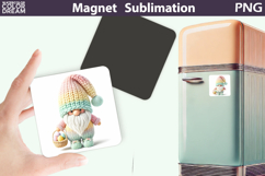 Easter Gnome Magnet Design | Gnome Spring Sublimation Product Image 1