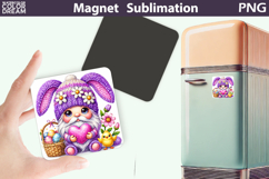 Easter Gnome Magnet Design | Spring Bunny Hat Sublimation Product Image 1