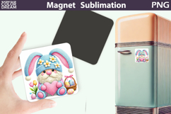 Easter Gnome Magnet Design | Spring Bunny Hat Sublimation Product Image 1