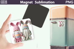 Easter Gnome Magnet Design | Pastel Gnome Spring Sublimation Product Image 1