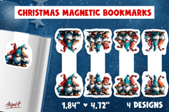 Christmas magnetic bookmarks Fairy gnomes print and cut PNG Product Image 1