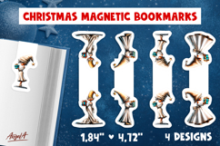Christmas magnetic bookmarks Fairy girl gnome print and cut Product Image 1
