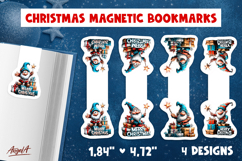 Merry Christmas magnetic bookmarks Fairy gnome print and cut Product Image 1