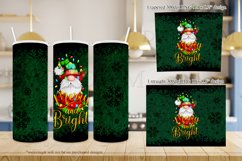 Christmas Gnome Merry &amp; Bright 20oz Tumbler Sublimation Wrap Product Image 2