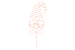 Gnome Plant Marker Laser Cut SVG Product Image 2