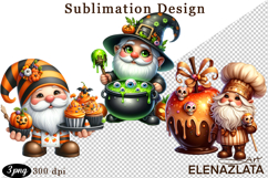 Gnome, Happy Halloween Clipart watercolor clipart Product Image 1