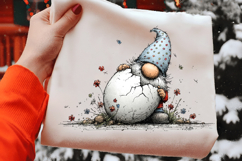 Gnome Popping Out of Easter Egg Clipart Product Image 2