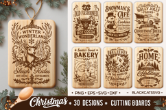 Christmas Kitchen Cutting Board SVG Bundle 30 designs Product Image 5
