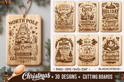 Christmas Kitchen Cutting Board SVG Bundle 30 designs Product Image 3