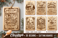 Christmas Kitchen Cutting Board SVG Bundle 30 designs Product Image 2
