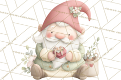 Gnome Valentine Proposal Clipart PNG Engagement Mini World Product Image 2