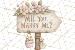 Gnome Valentine Proposal Clipart PNG Engagement Mini World Product Image 3