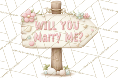 Gnome Valentine Proposal Clipart PNG Engagement Mini World Product Image 5