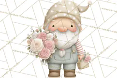 Gnome Valentine Proposal Clipart PNG Engagement Mini World Product Image 2