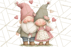 Gnome Valentine Proposal Clipart PNG Engagement Mini World Product Image 5