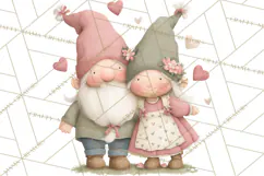 Gnome Valentine Proposal Clipart PNG Engagement Mini World Product Image 5