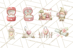 Gnome Valentine Proposal Clipart PNG Engagement Mini World Product Image 4