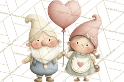 Gnome Valentine Proposal Clipart PNG Engagement Mini World Product Image 4