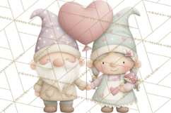 Gnome Valentine Proposal Clipart PNG Engagement Mini World Product Image 5