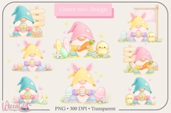 Easter Gnome Scene Creator PNG Bundle Mix &amp; Match Clipart, Product Image 5