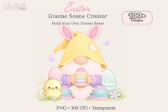 Easter Gnome Scene Creator PNG Bundle Mix &amp; Match Clipart, Product Image 2