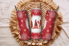 20oz Gnome Christmas Tumbler Gnome Snowflakes Glitter Wrap Product Image 1