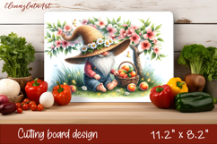 Gnome cutting board for Autumn, pumpkins, leaves Product Image 1