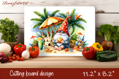 Gnome cutting board for Autumn, pumpkins, leaves Product Image 1