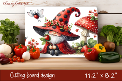 Gnome cutting board for Autumn, pumpkins, leaves Product Image 1