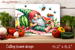 Gnome cutting board for Autumn, pumpkins, leaves Product Image 1