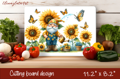 Gnome cutting board for Autumn, pumpkins, leaves Product Image 1