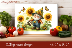 Gnome cutting board for Autumn, pumpkins, leaves Product Image 1