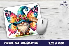 Hippie Gnome butterfly Sublimation Design, Mouse Pad png Product Image 1