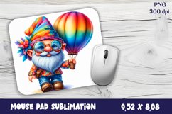 Hippie Gnome with a balloon Sublimation Design, Mouse Pad pn Product Image 1