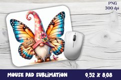 Hippie Gnome butterfly Sublimation Design, Mouse Pad png Product Image 1