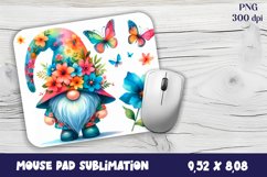 Hippie Gnome butterfly Sublimation Design, Mouse Pad png Product Image 1