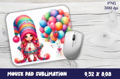 Hippie Gnome with a balloon Sublimation Design, Mouse Pad pn Product Image 1