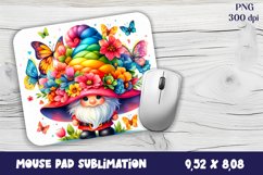 Hippie Gnome butterfly Sublimation Design, Mouse Pad png Product Image 1